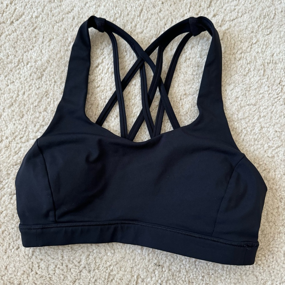 Lululemon Free to be Serene Black Sport Bra
